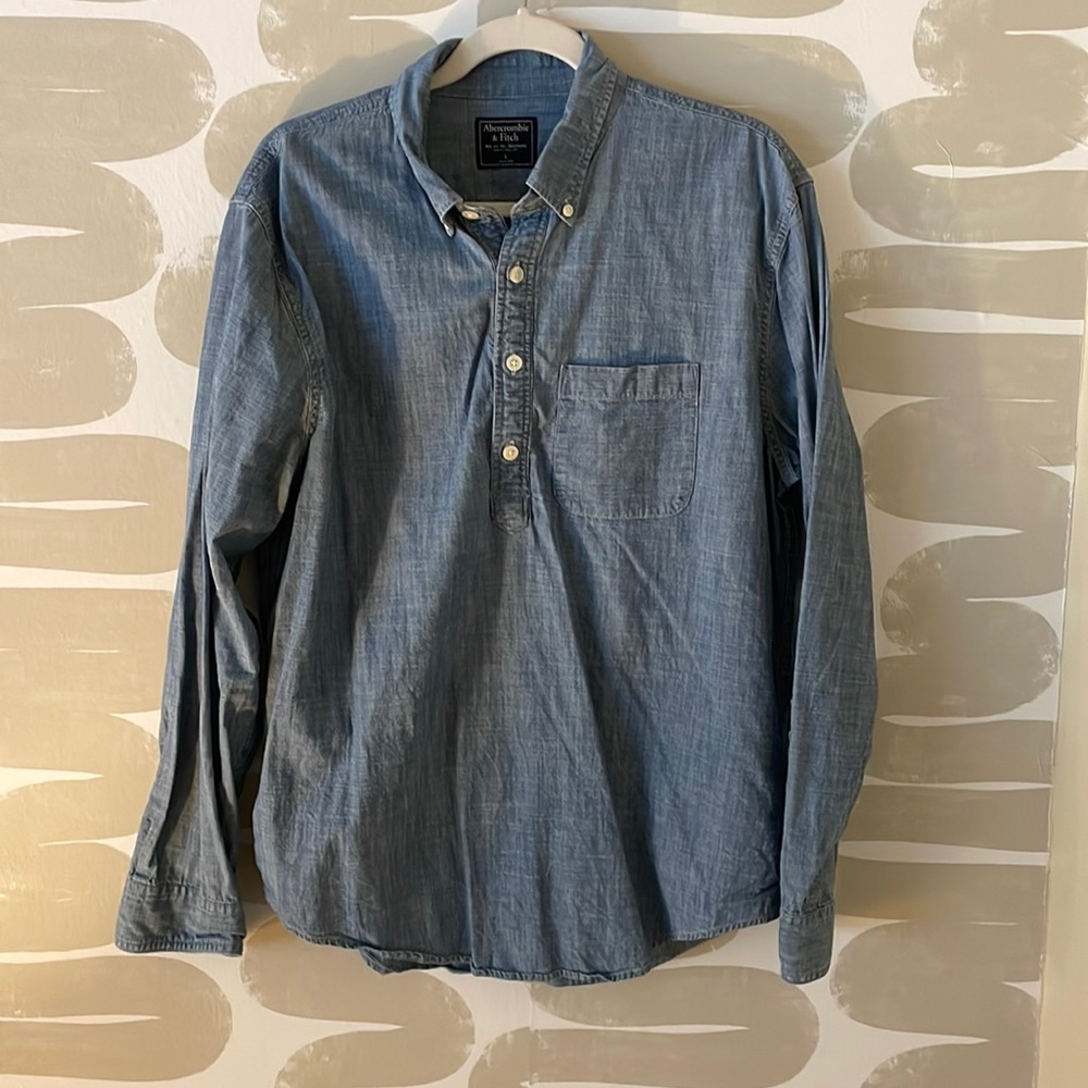 Long sleeve chambray shirt